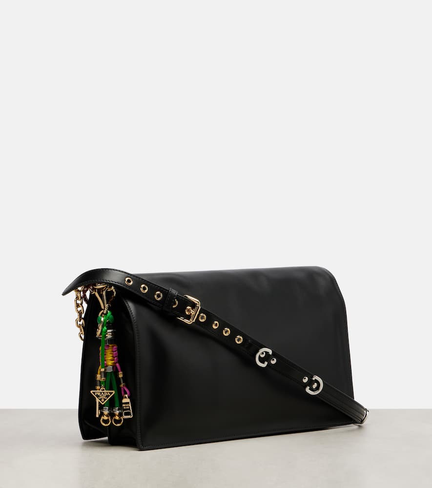 Prada Soft Sound Large Leather Shoulder Bag