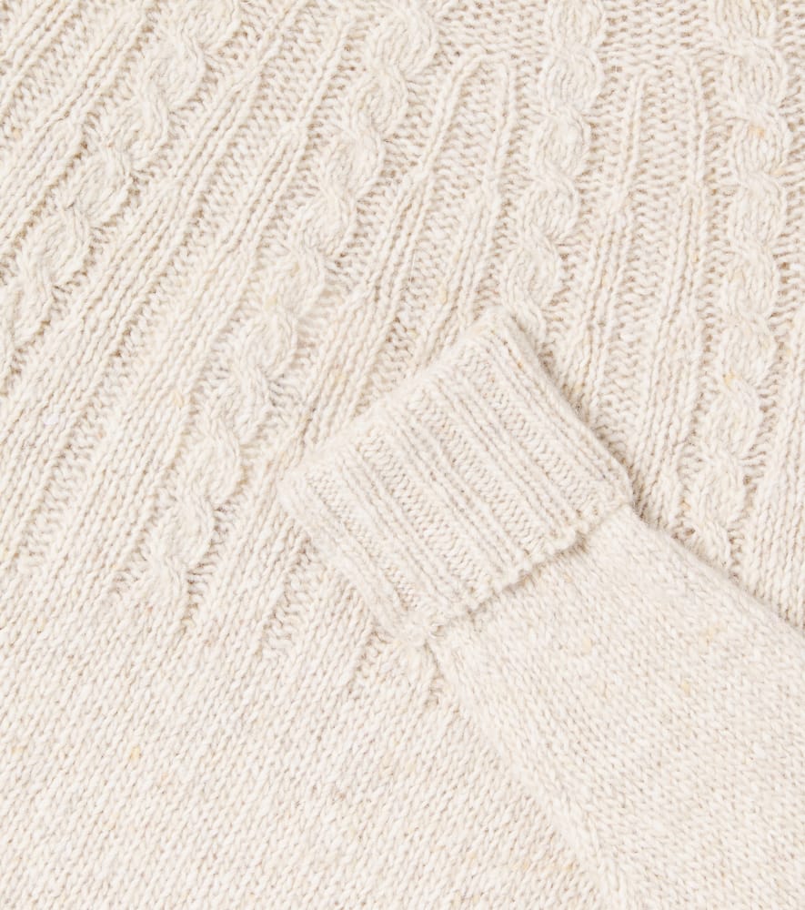 Cozmo Cable-knit Wool-blend Sweater In Neutral