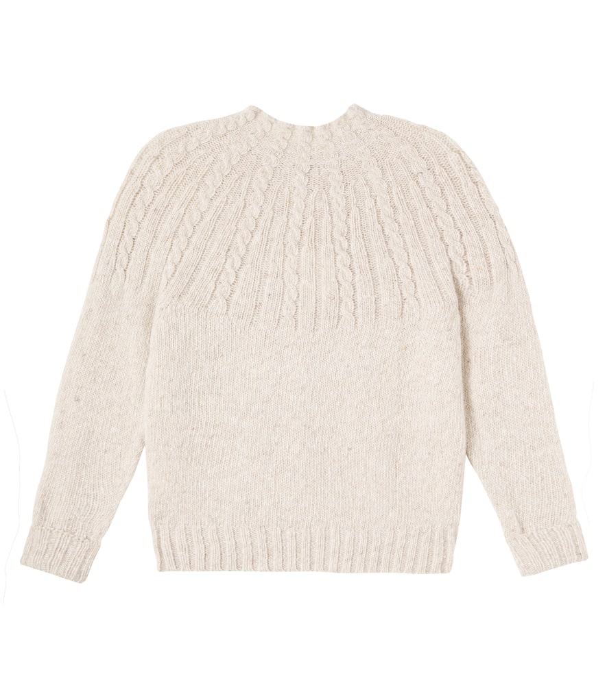 Cozmo Cable-knit Wool-blend Sweater In Neutral