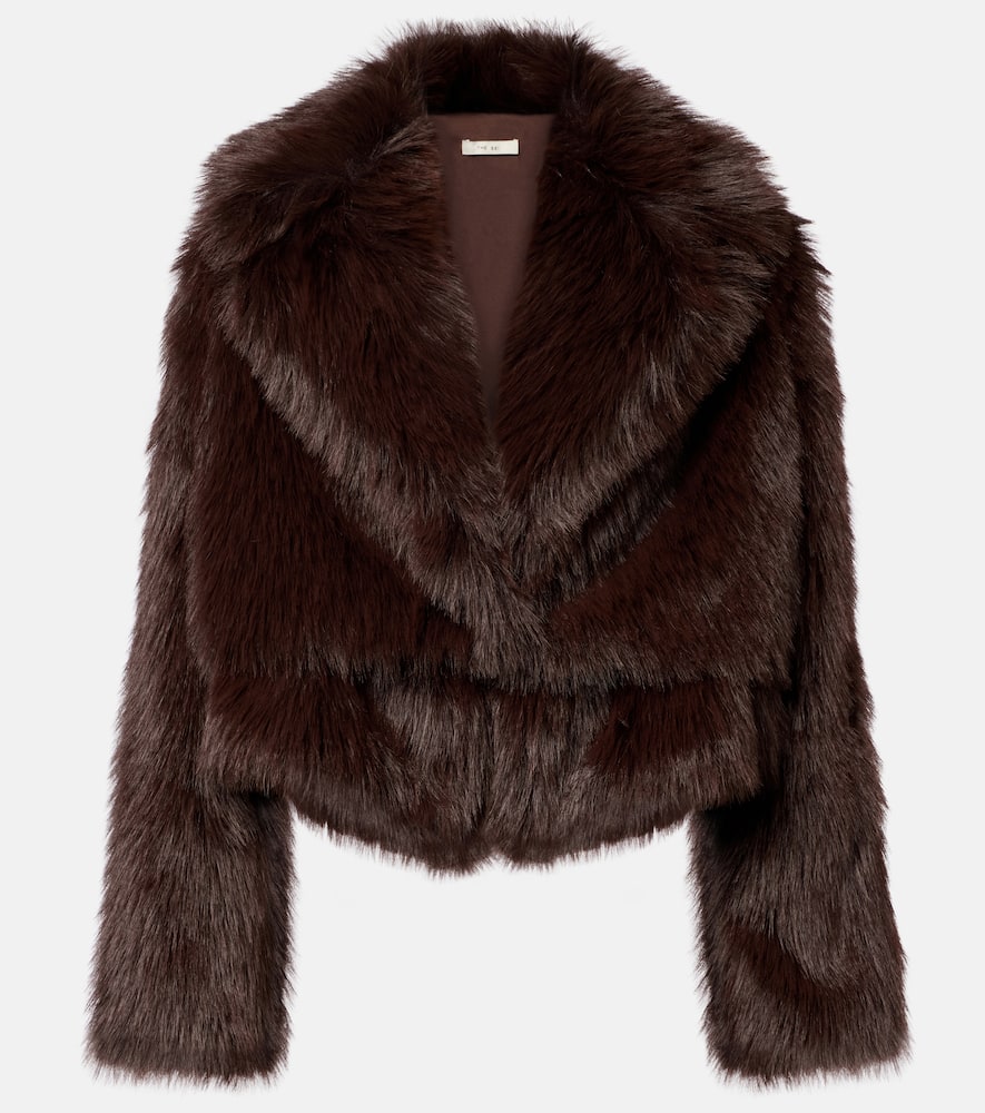 The Sei Cropped Jacket In Brown