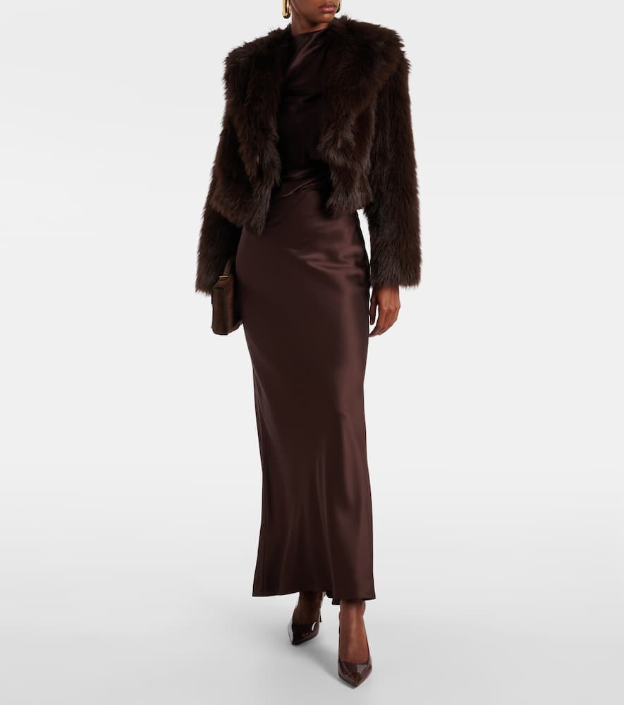 The Sei Cropped Jacket In Brown