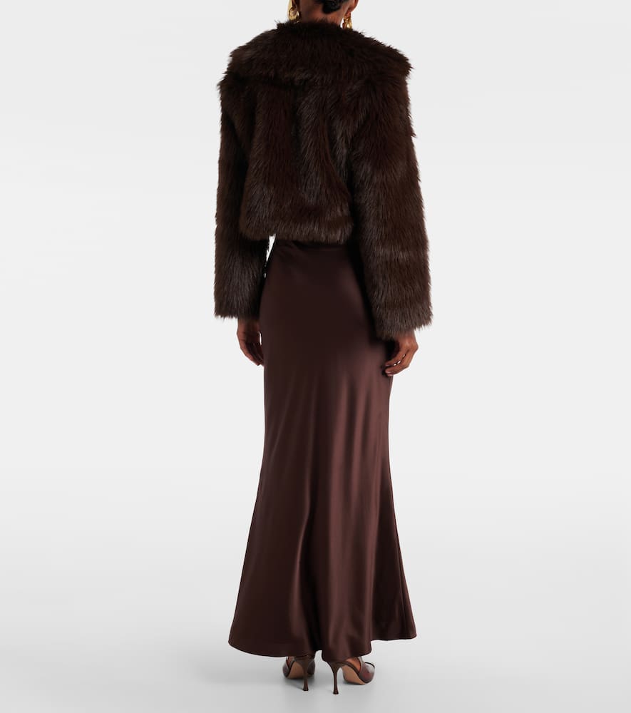 The Sei Cropped Jacket In Brown