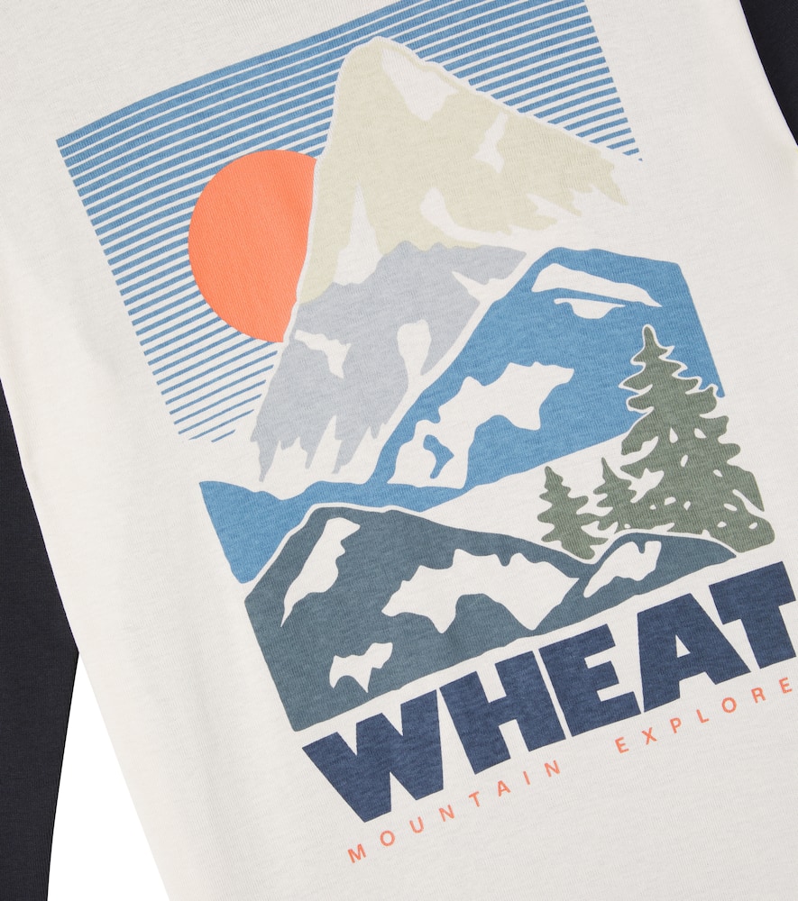 Wheat Bedrucktes Longsleeve Beck Aus Baumwolle In White