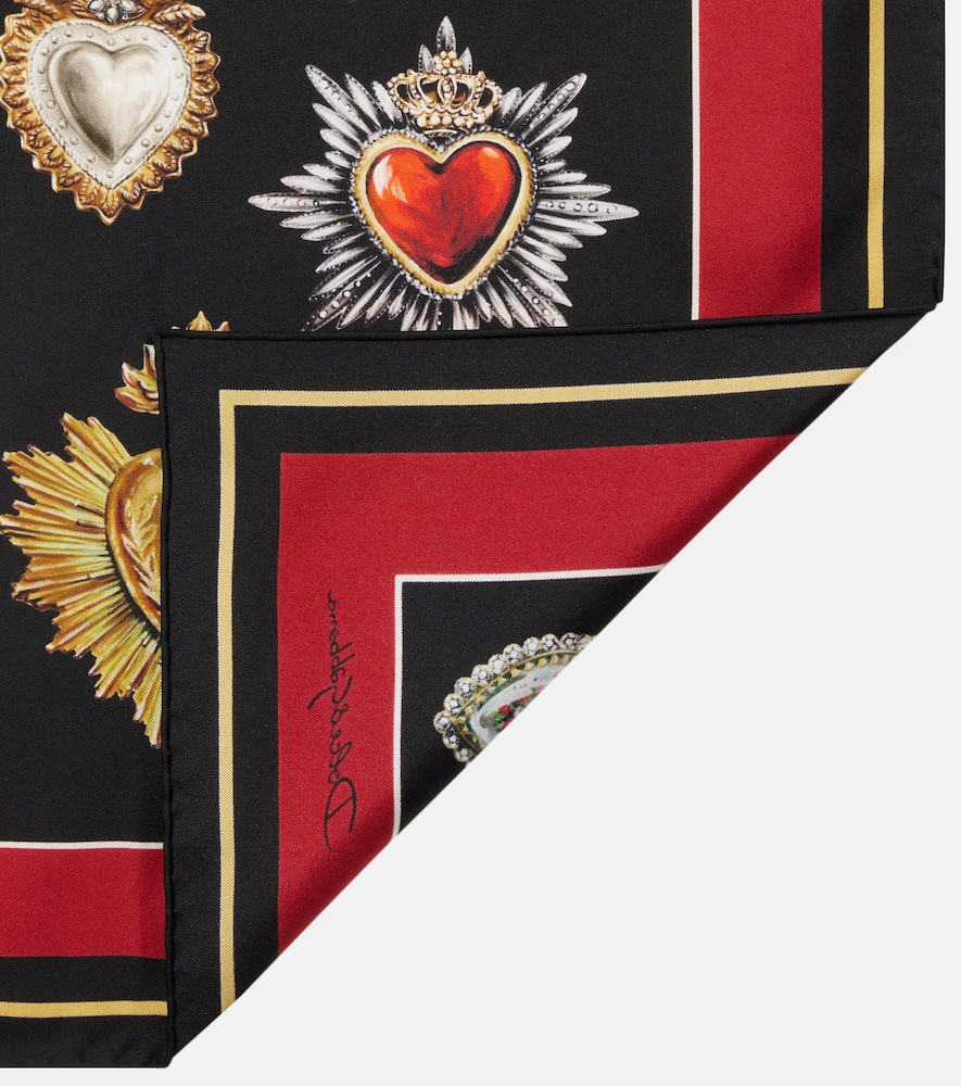  Dolce&gabbana Dolce&gabbana Printed Silk Twill Scarf 