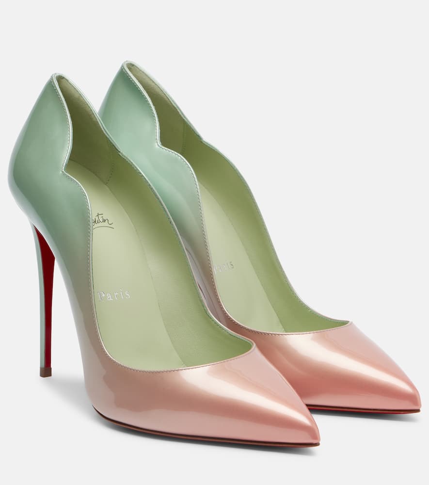 Christian Louboutin Hot Chick 100 Ombre Patent Leather Pumps In Multi