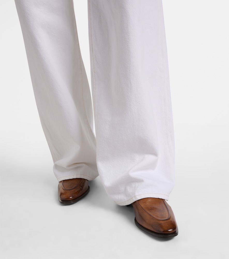  Frame Frame Bubble Mid-rise Wide-leg Jeans 