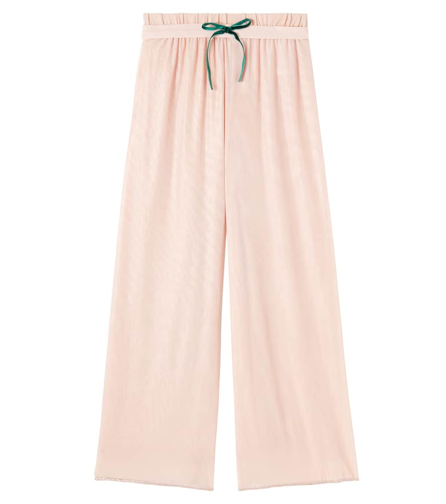 Oseree Oséree Kids Bow-detail Tulle Pants In Neutral