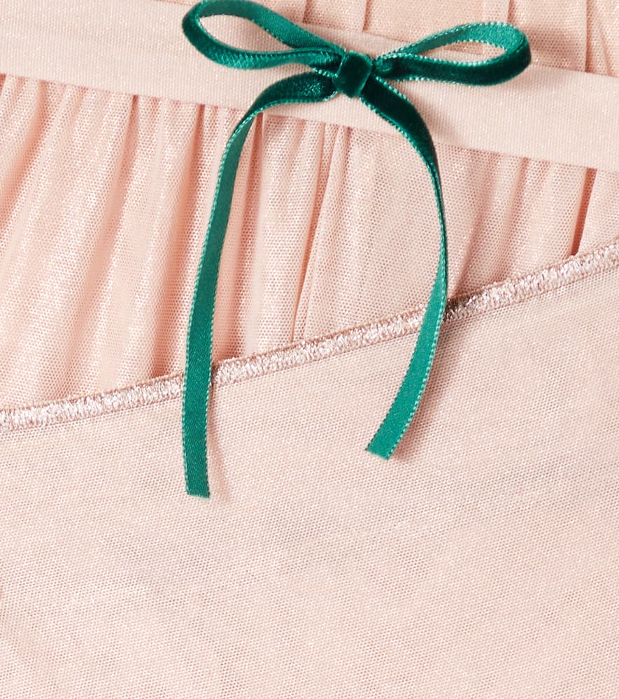 Oseree Oséree Kids Bow-detail Tulle Pants In Neutral