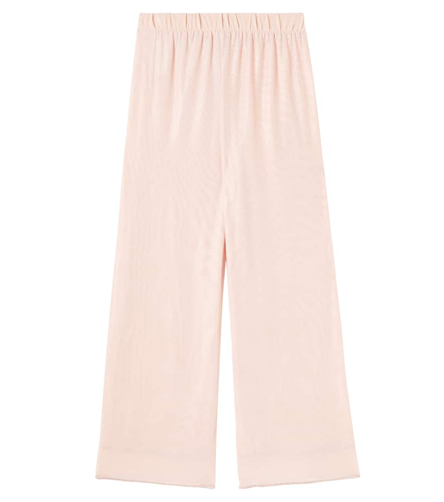Oseree Oséree Kids Bow-detail Tulle Pants In Neutral
