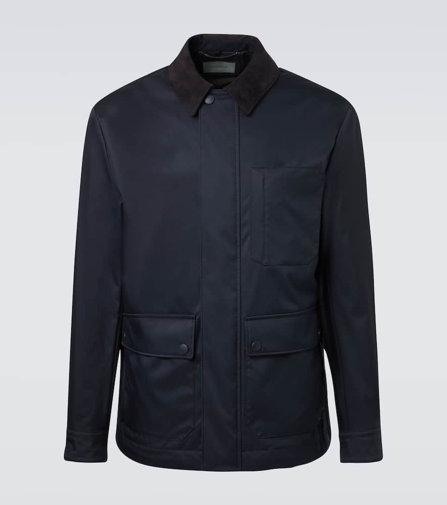 Giacca blouson con suede