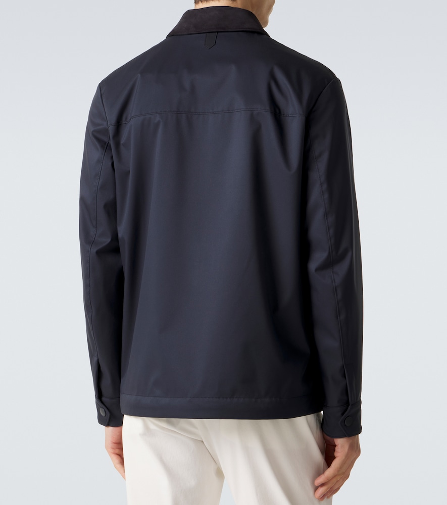  Canali Canali Blouson Mit Veloursleder 