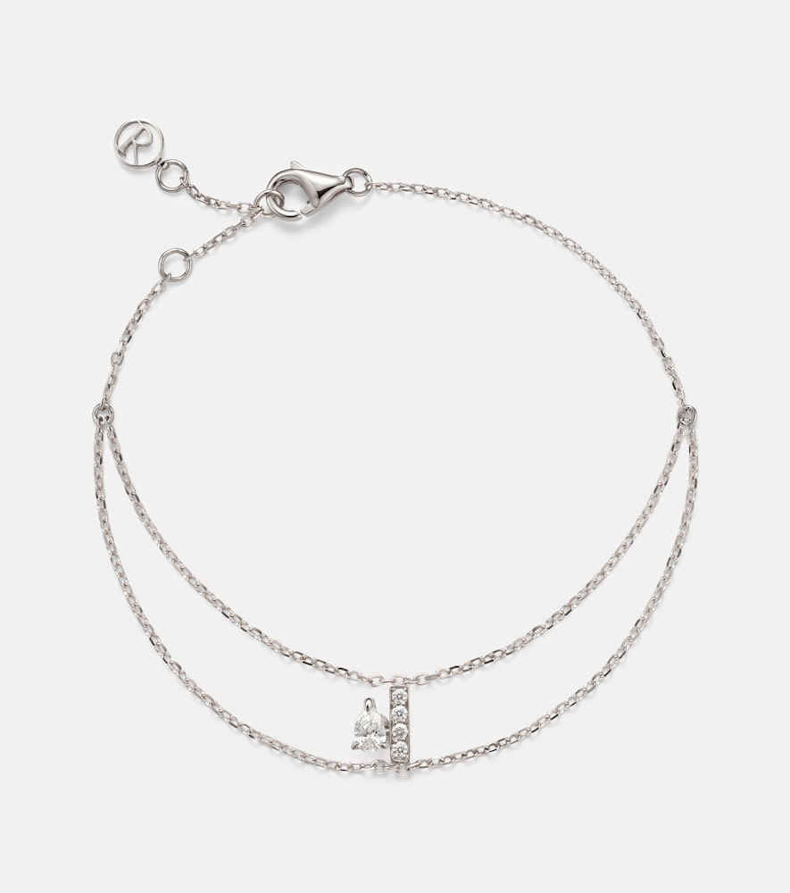 Bracciale Letters in oro bianco 18kt con diamanti