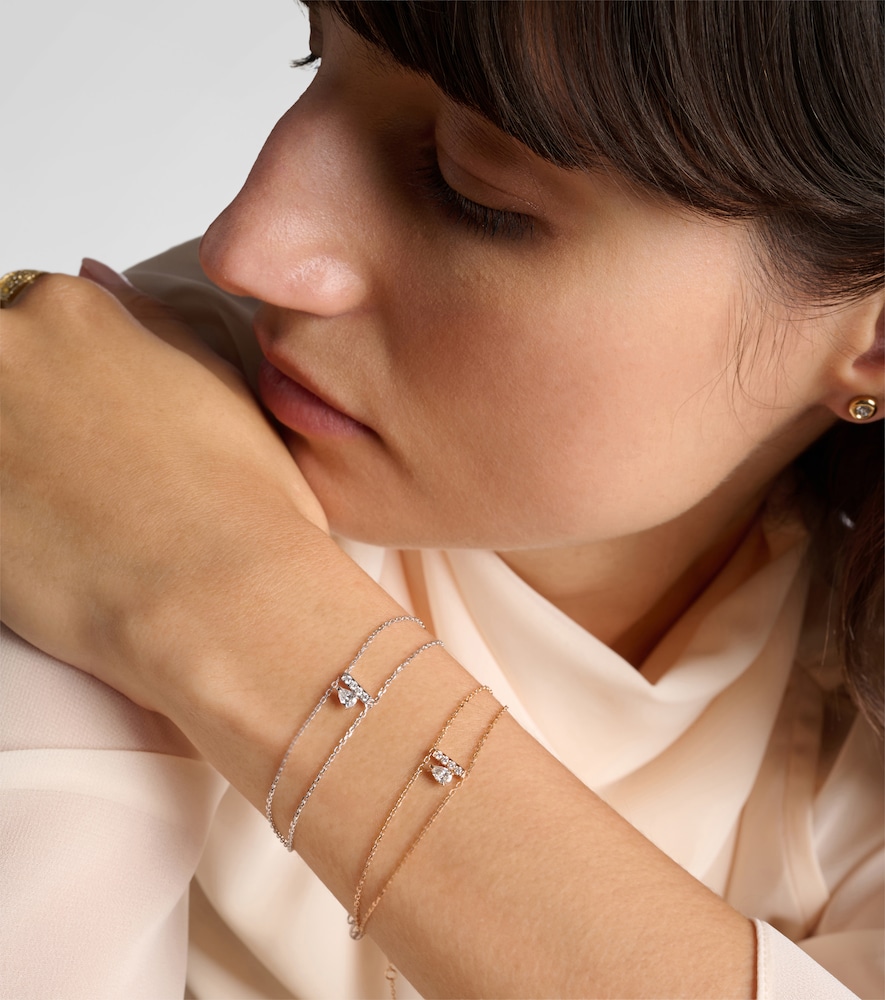  Repossi Repossi Pulsera Letters De Oro Blanco De 18 ct Con Diamantes 