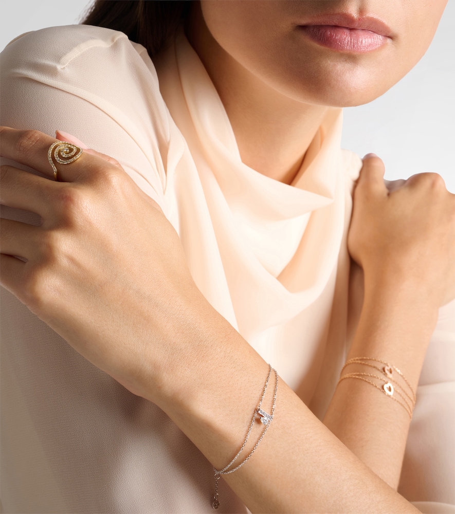  Repossi Repossi Pulsera Letters De Oro Blanco De 18 ct Con Diamantes 