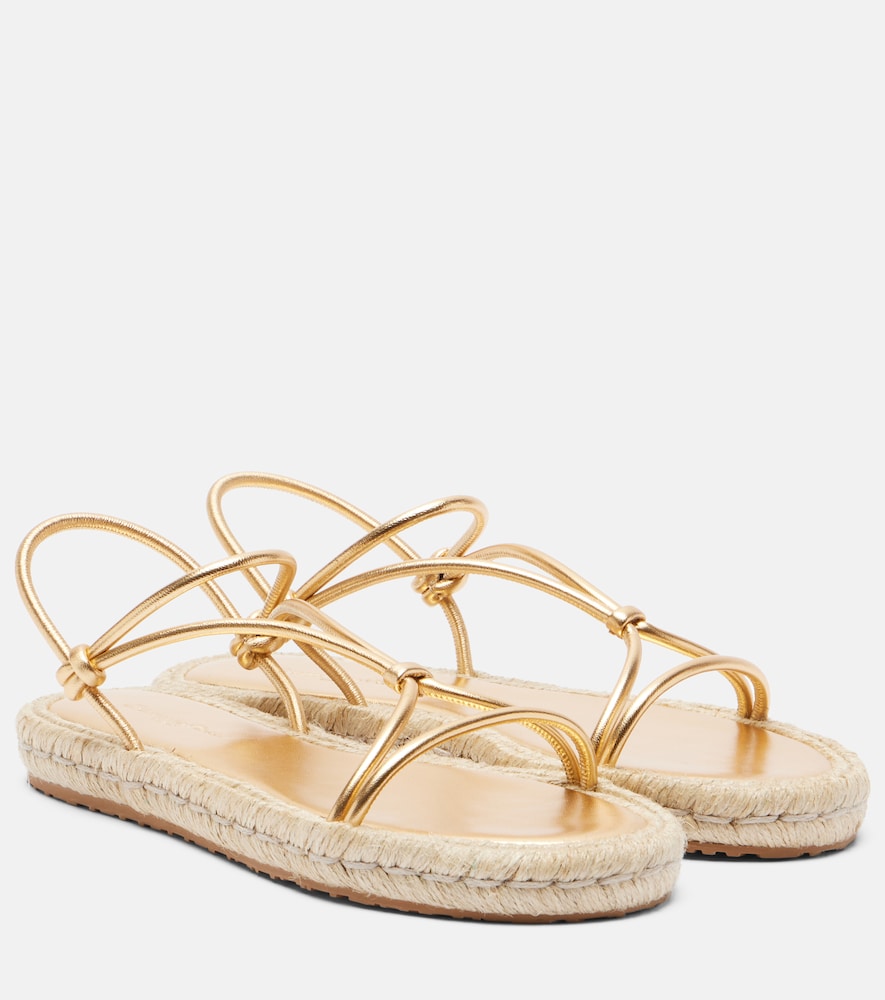 Bali metallic leather espadrille sandals