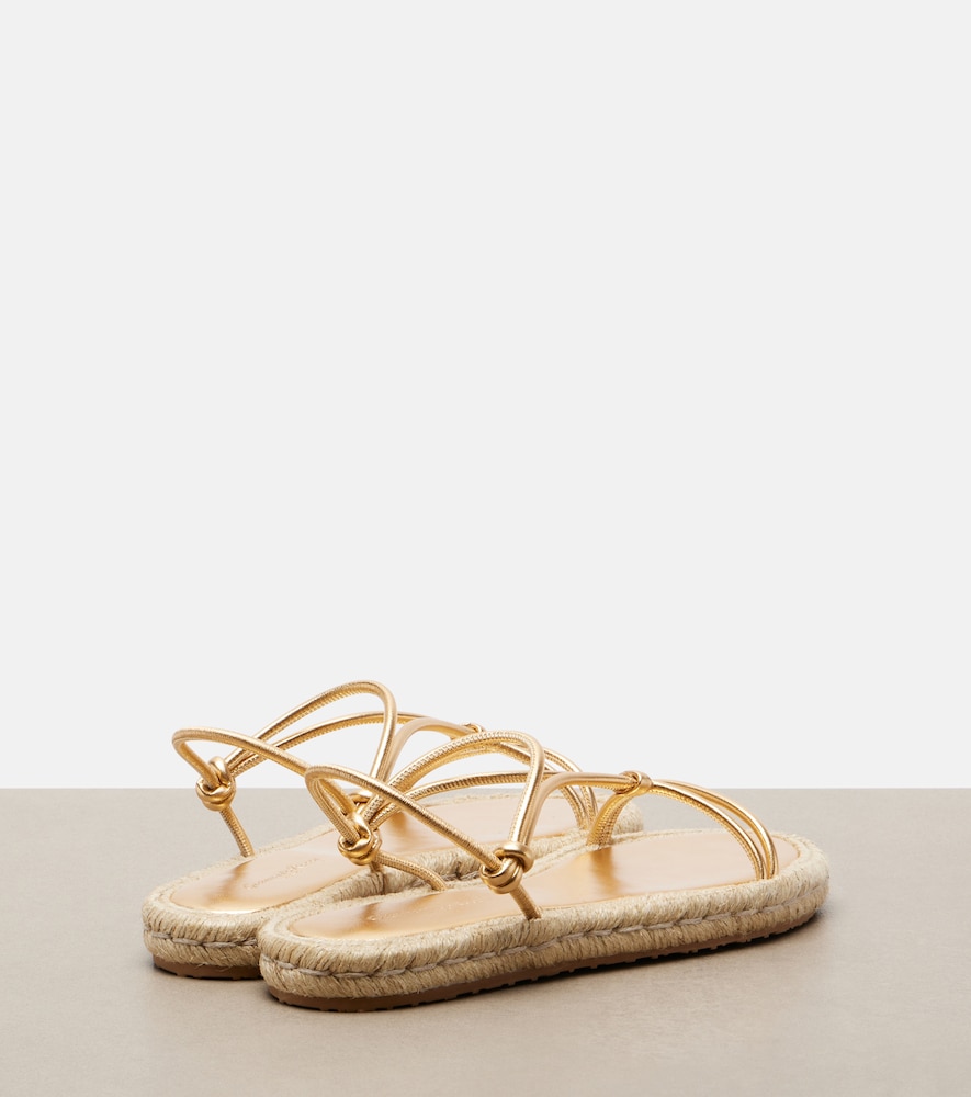 Bali Metallic Leather Espadrille Sandals