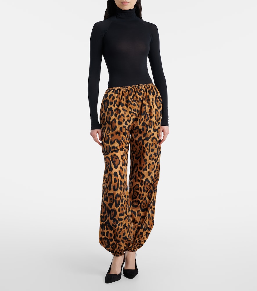 Alaia Alaia Leopard-print Tapered Pants 