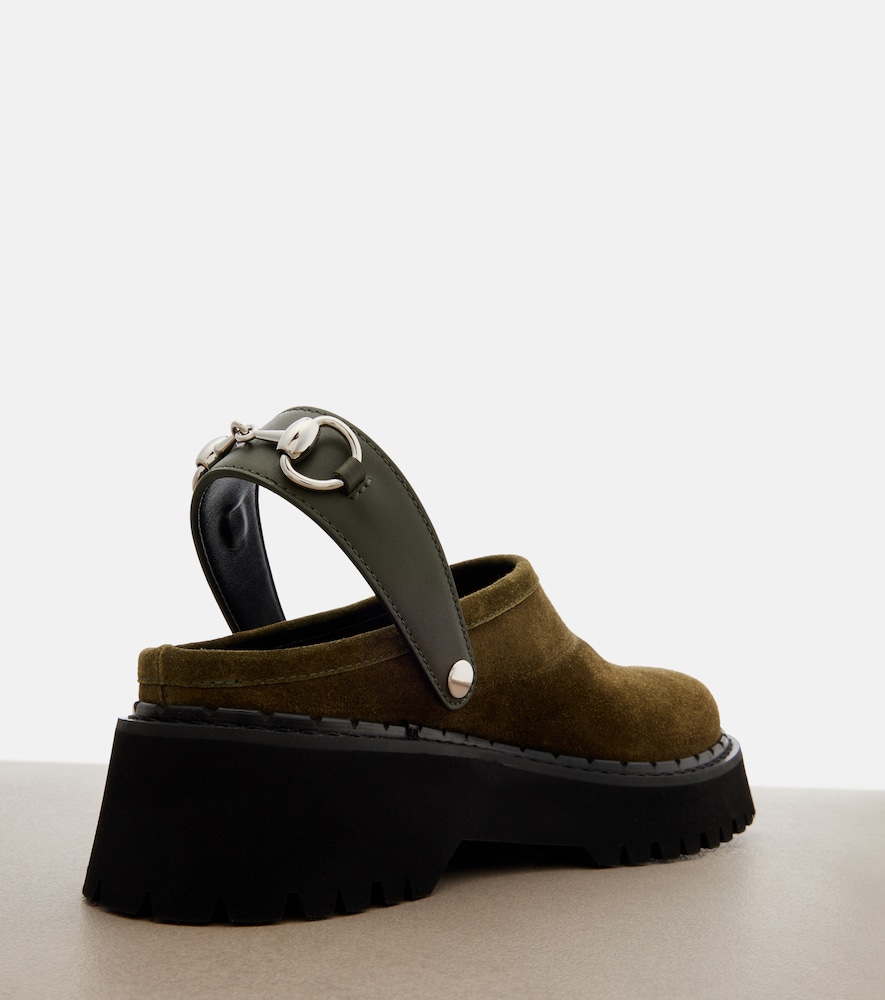  Gucci Gucci Horsebit Suede Mules 