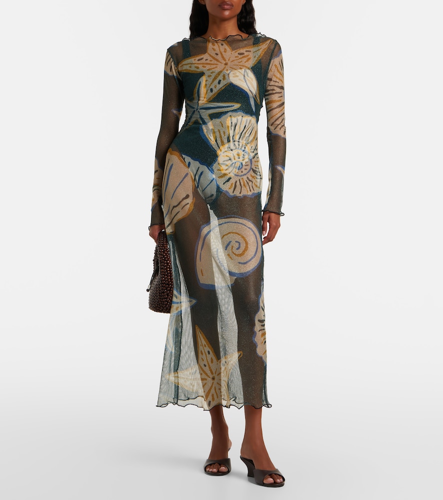 Cala de la Cruz Ursa printed sheer beach dress