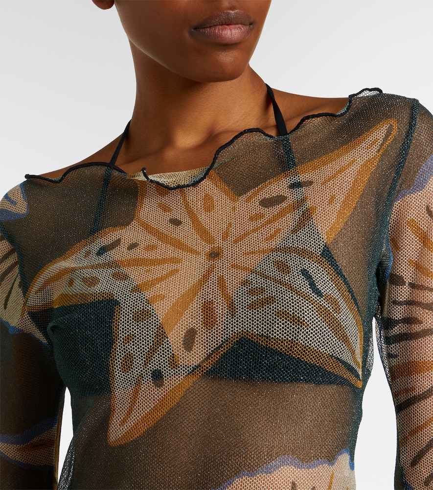  Cala De La Cruz Cala De La Cruz Maxikleid Ursa Aus Mesh 