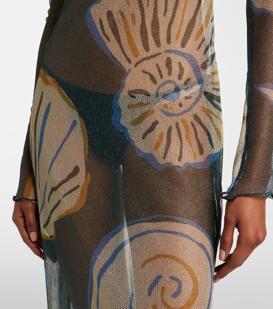  Cala De La Cruz Cala De La Cruz Maxikleid Ursa Aus Mesh 