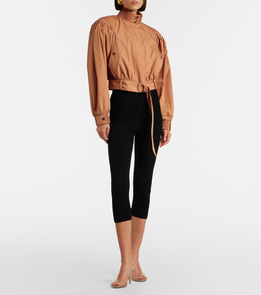 Leather-Trimmed Slingback
