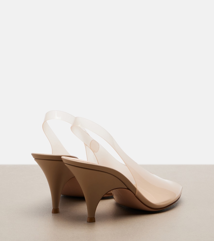 Leather-Trimmed Slingback
