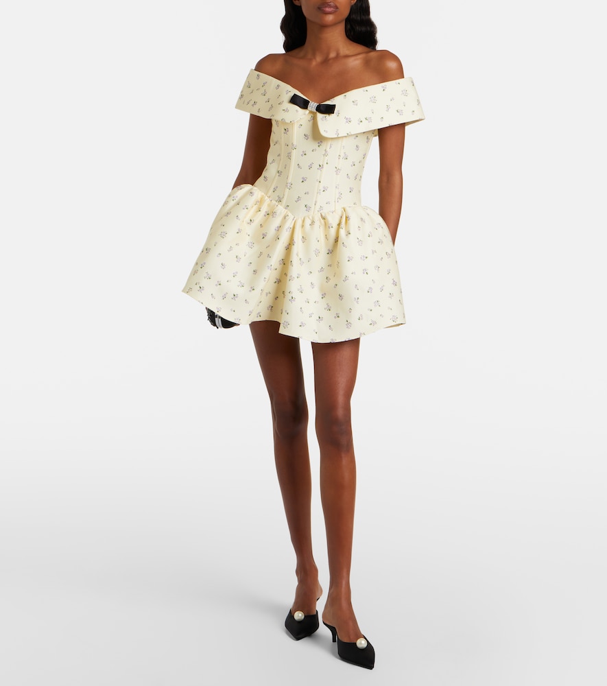  Shushu/tong Shushu/tong Off-shoulder-kleid Aus Baumwolle Und Seide 