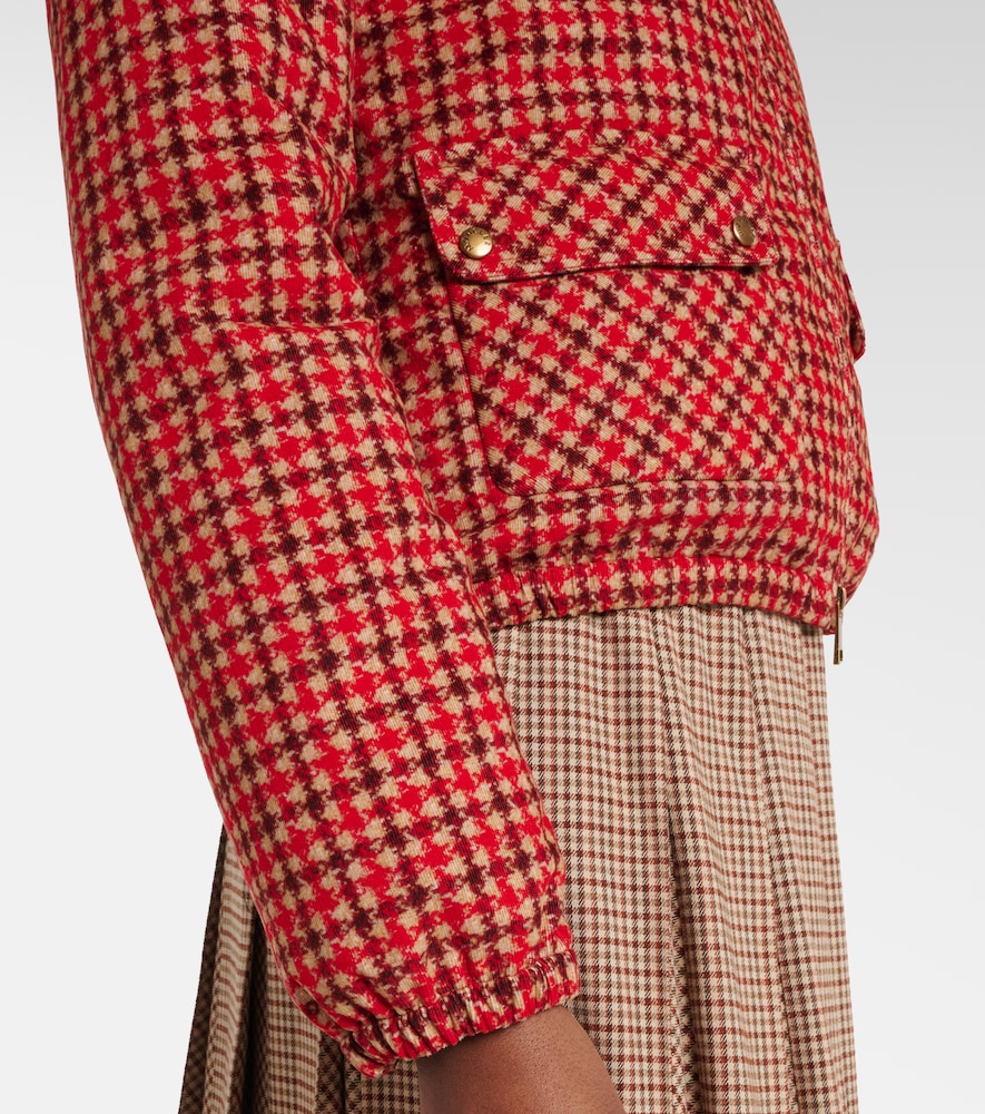 Lanset Houndstooth Cotton Down Jacket