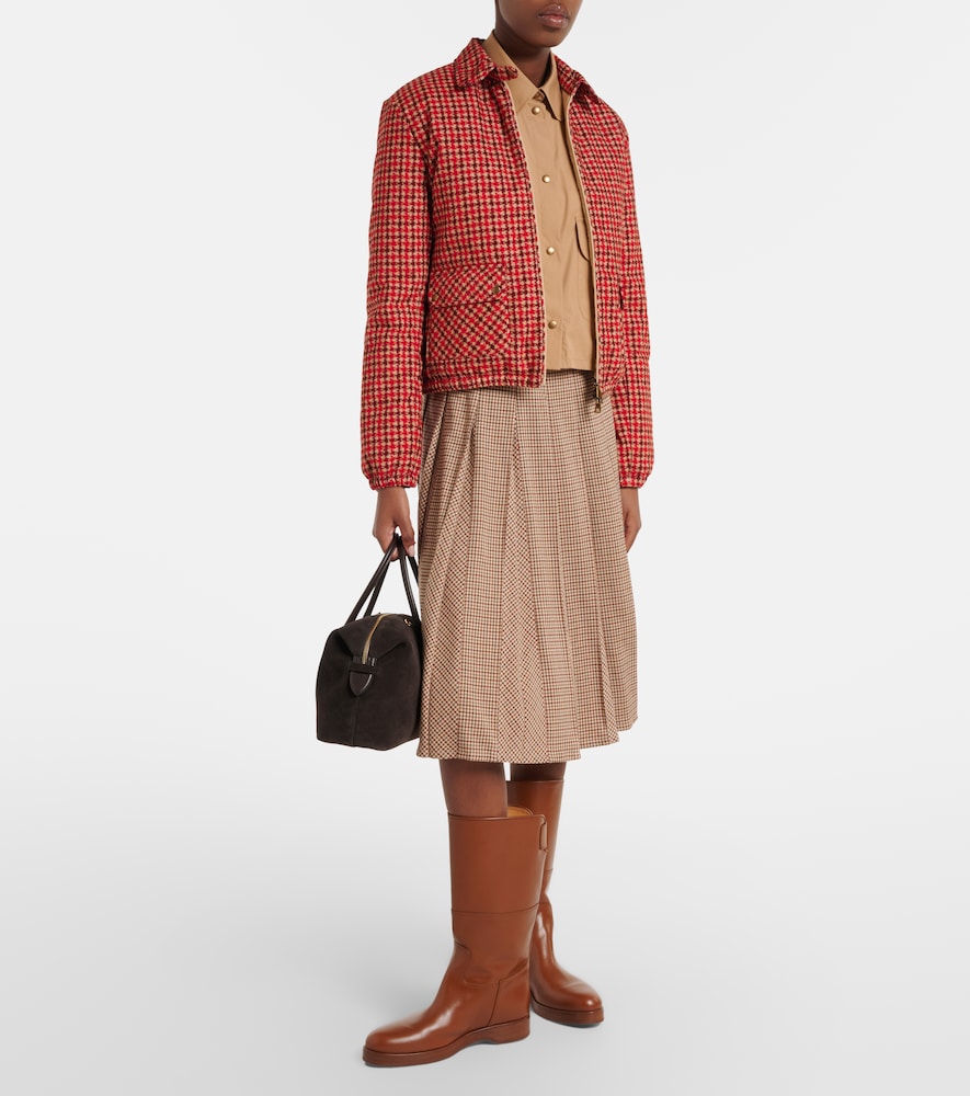 Lanset Houndstooth Cotton Down Jacket