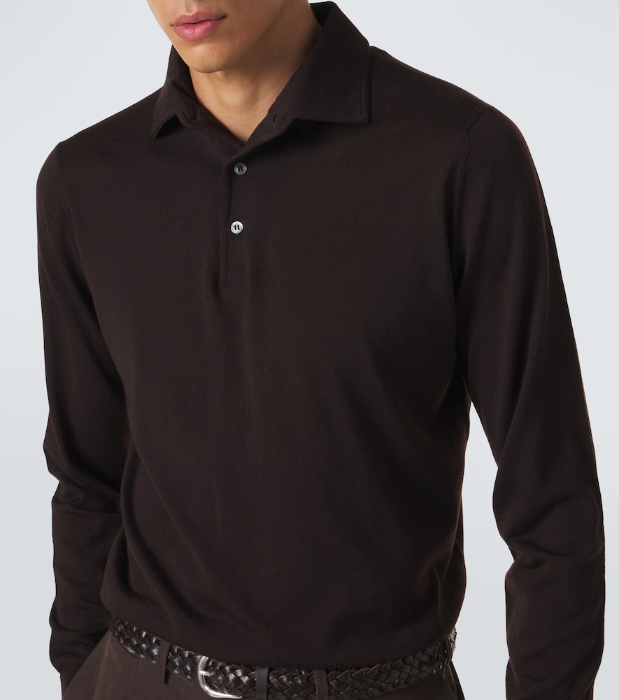 Virgin Wool Polo Sweater