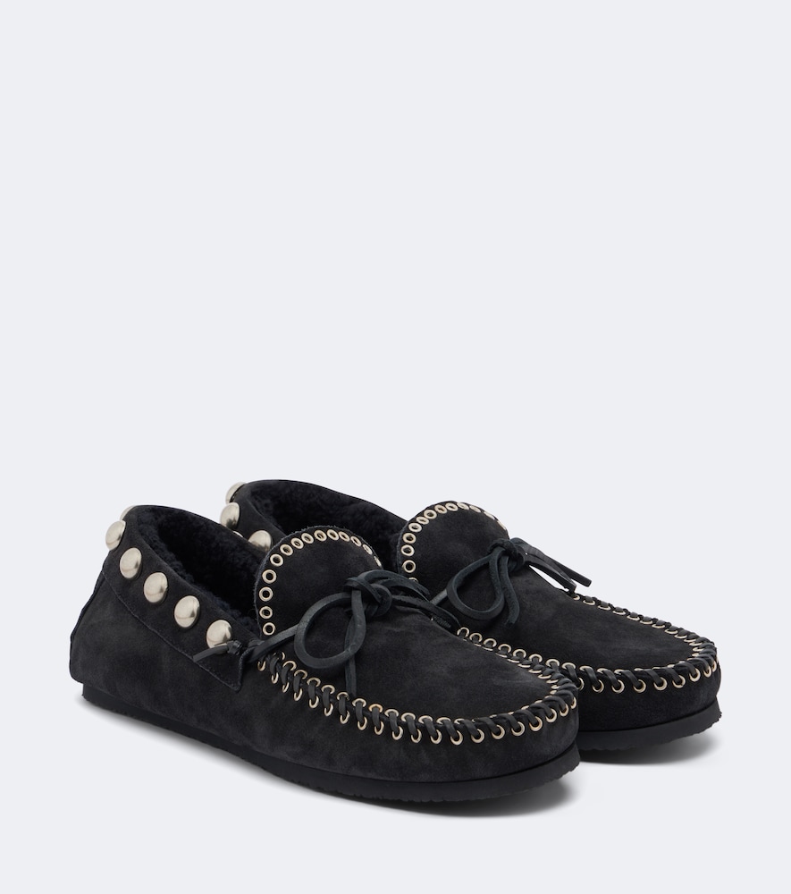 Isabel Marant Mocassins Fitza en daim et shearling 550 €