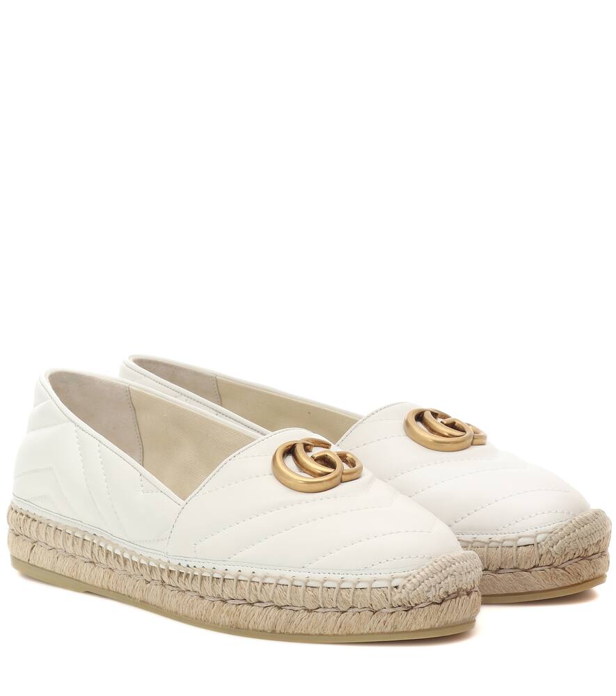 Click to view more detailed imagery on our partner's website Gucci Marmont Quilted Leather Espadrilles In White