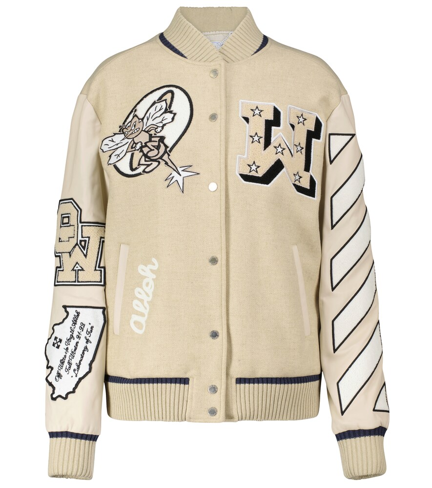 off white embroidered jacket