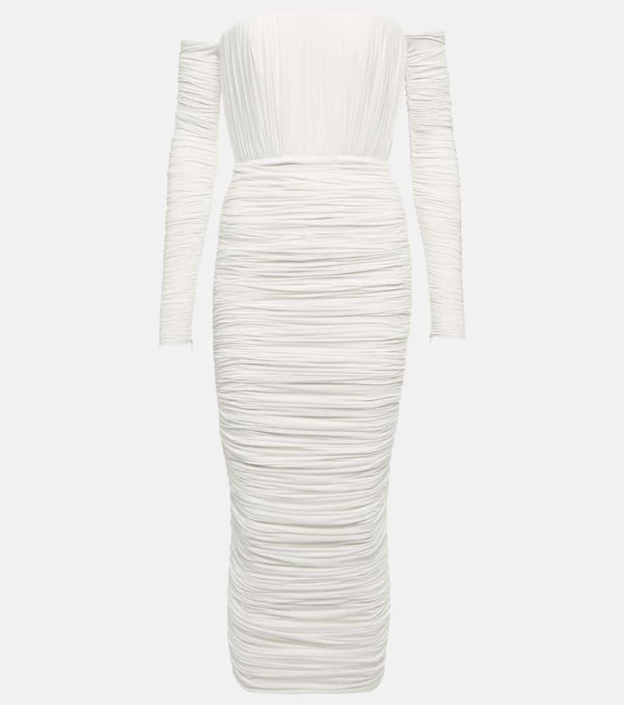 Alex Perry Sterling off-shoulder midi dress