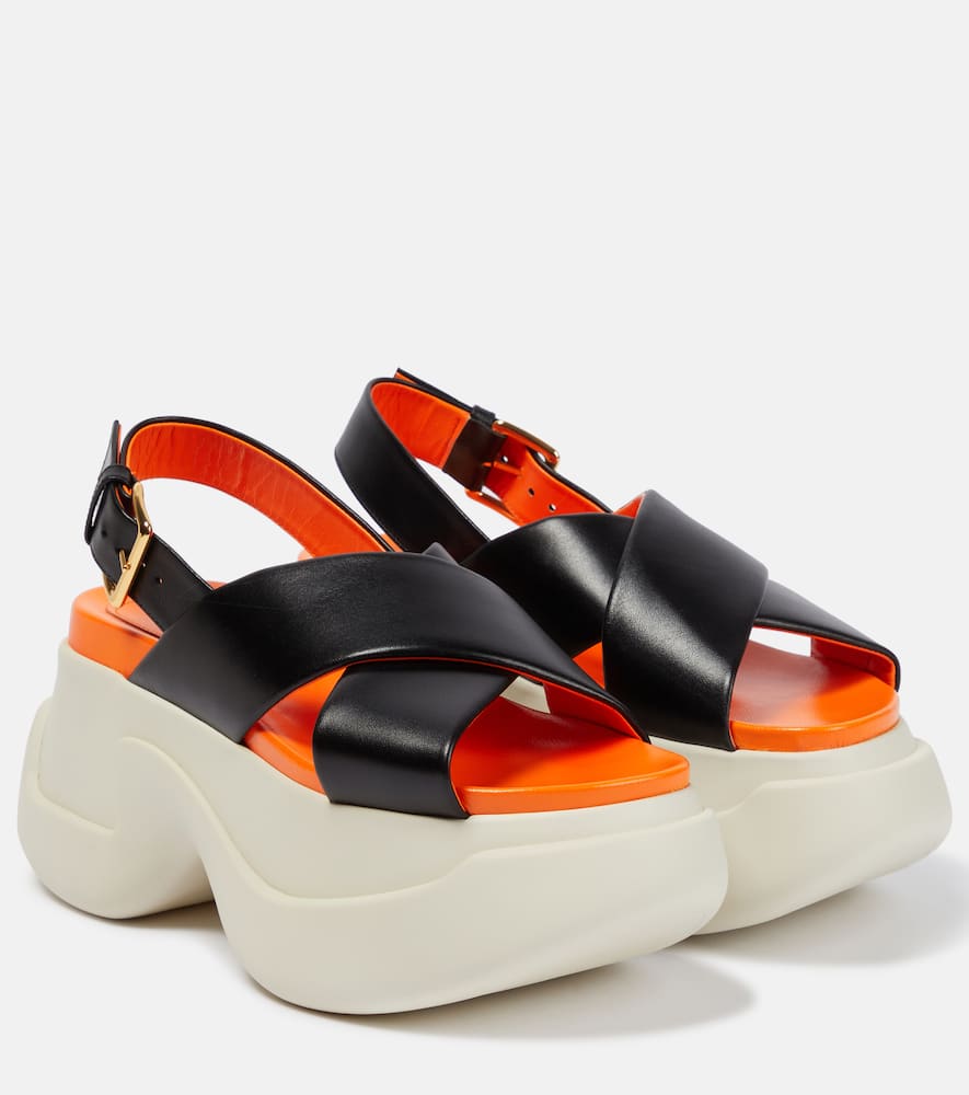 Marni Leather platform sandals Smart Closet