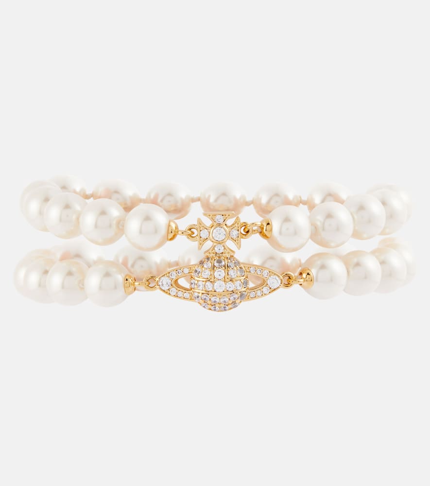 Graziella embellished faux pearl bracelet