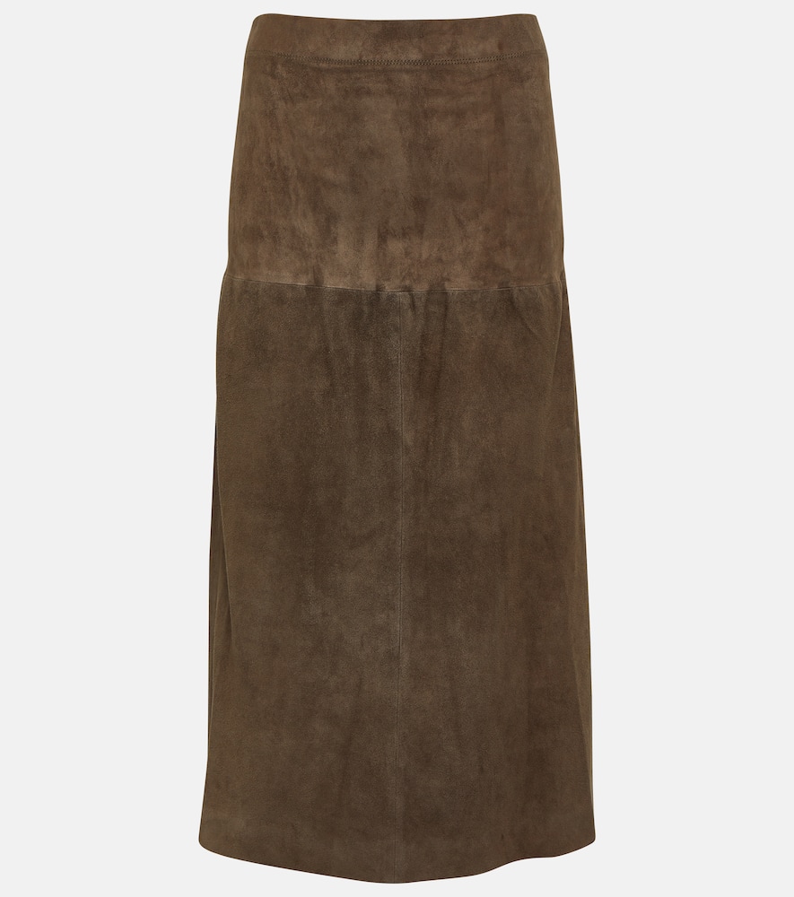 Sacha suede midi skirt