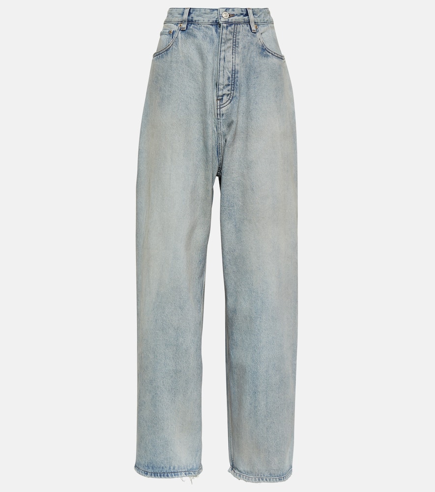 Mid-rise wide-leg jeans