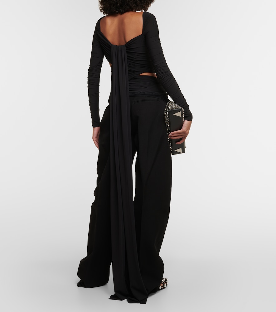  The Attico The Attico Asymmetrical Draped Top 