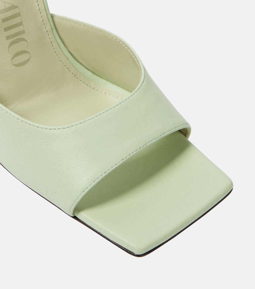 Attico Bicolor Calfskin Platform Sandals In Green