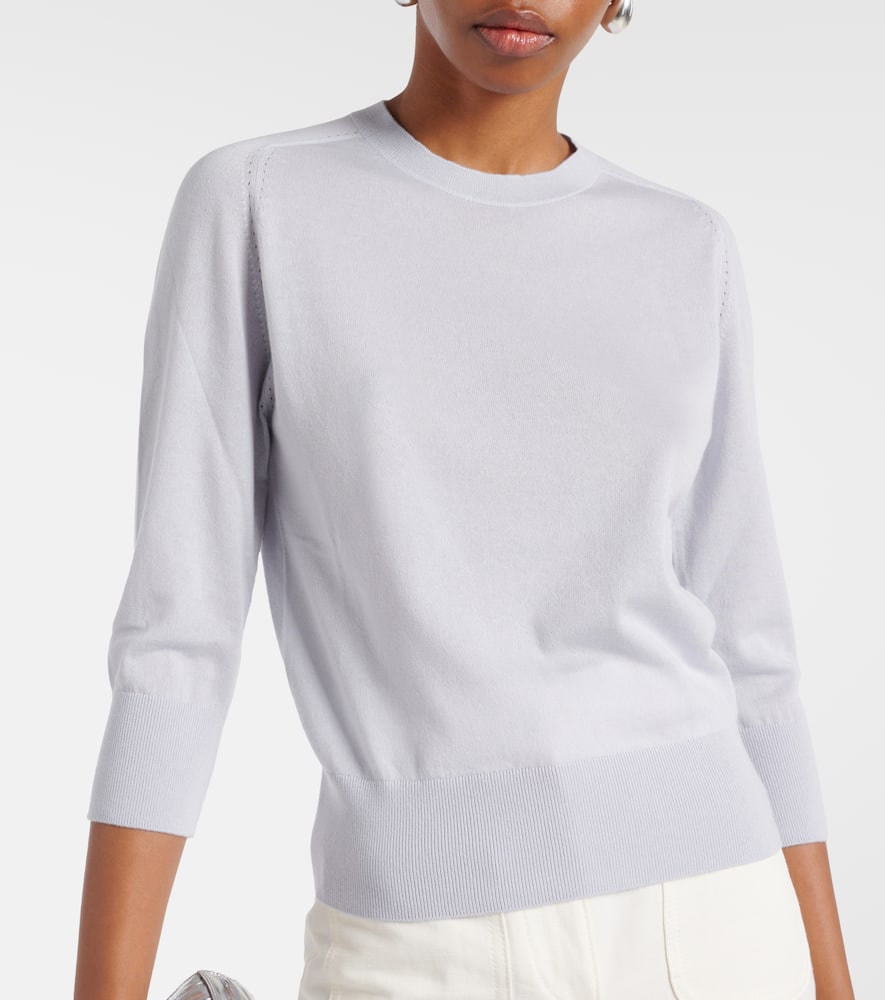 Shop Loro Piana Piuma Cashmere Sweater In Blue