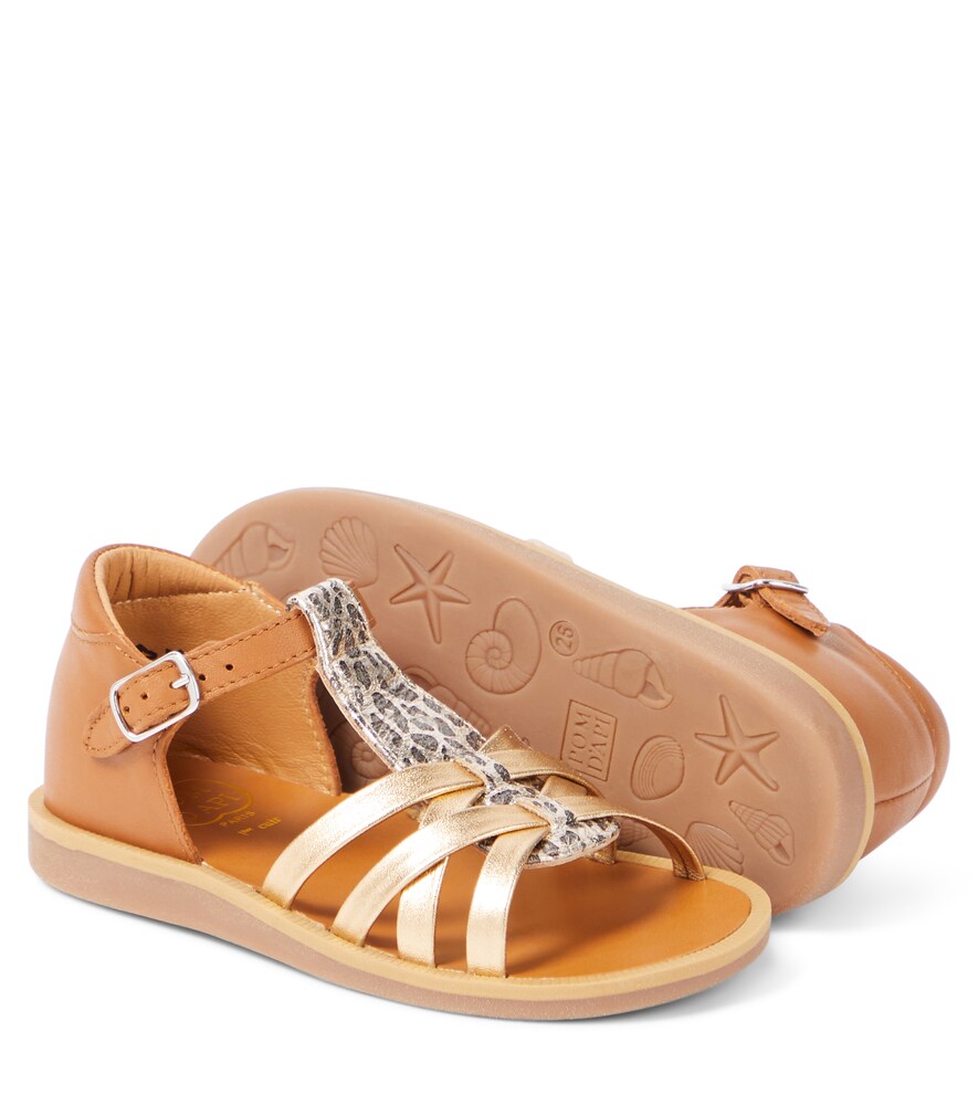  Pom D'api Pom D'api Sandales Poppy Back Neptune En Cuir 