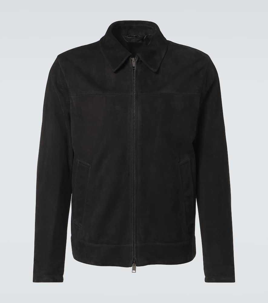 Suede blouson jacket