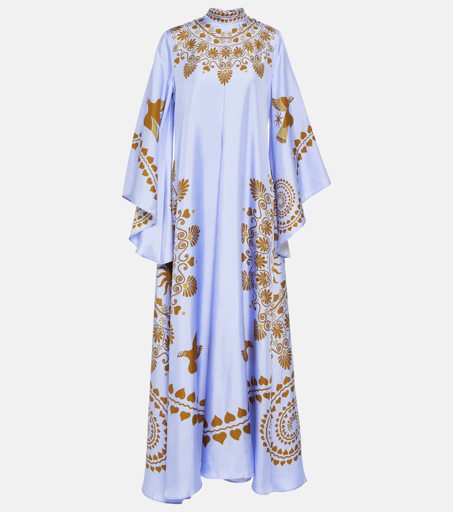Magnifico printed silk twill kaftan