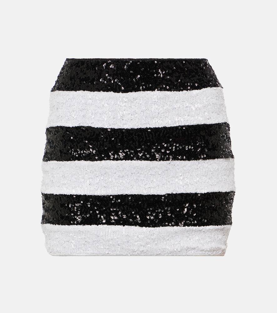 Oséree Pailettes striped miniskirt
