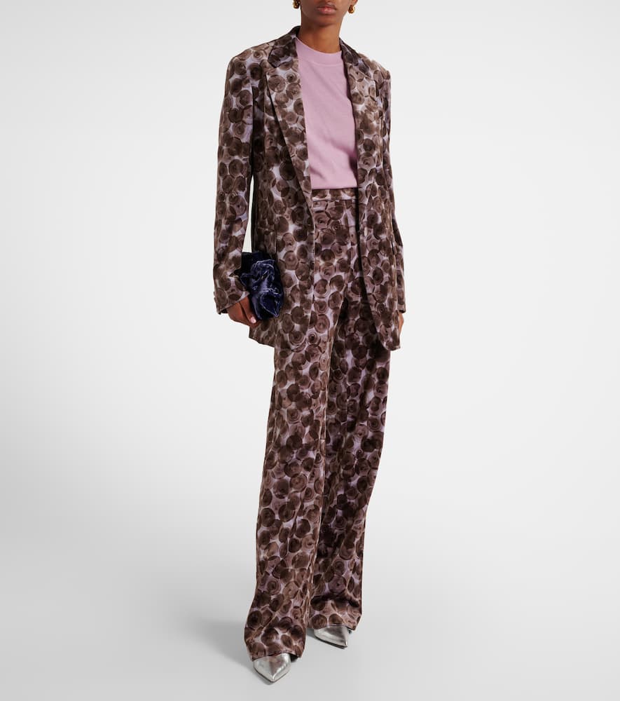 Dries Van Noten Abstract Print Trousers In Multicoloured