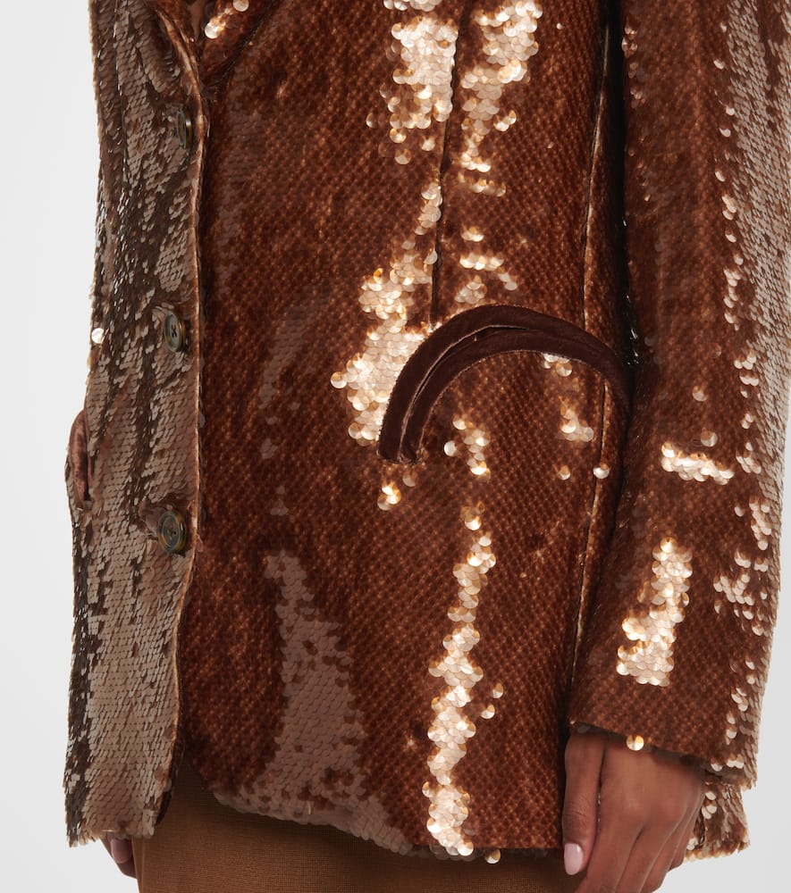 Blazé Milano Tarantella Chiller Sequined Blazer In Metallic