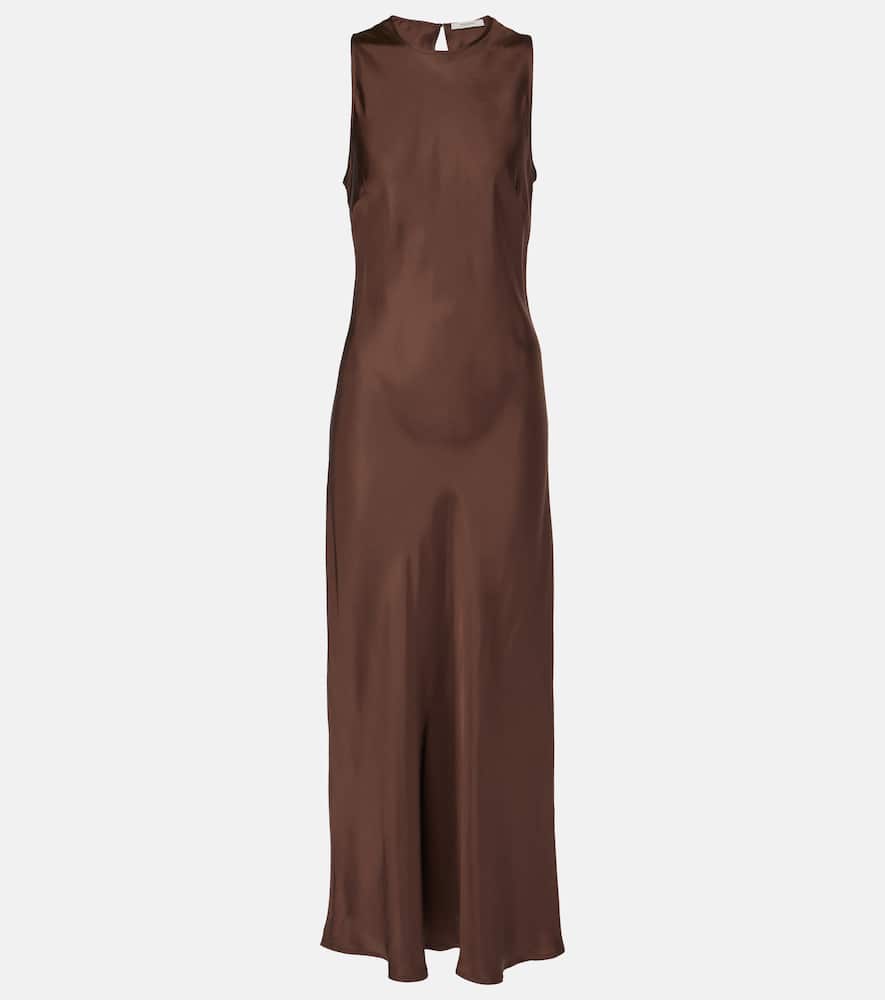 Asceno Valencia silk twill maxi dress