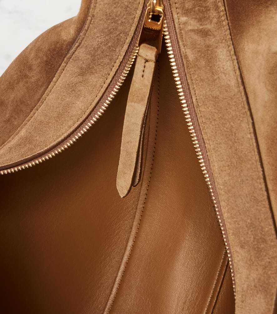 KHAITE AUGUSTINA SUEDE SHOULDER BAG